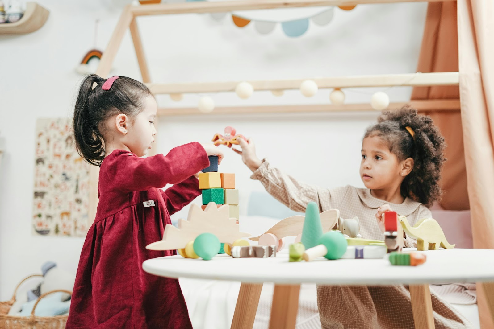 Children playing in their home