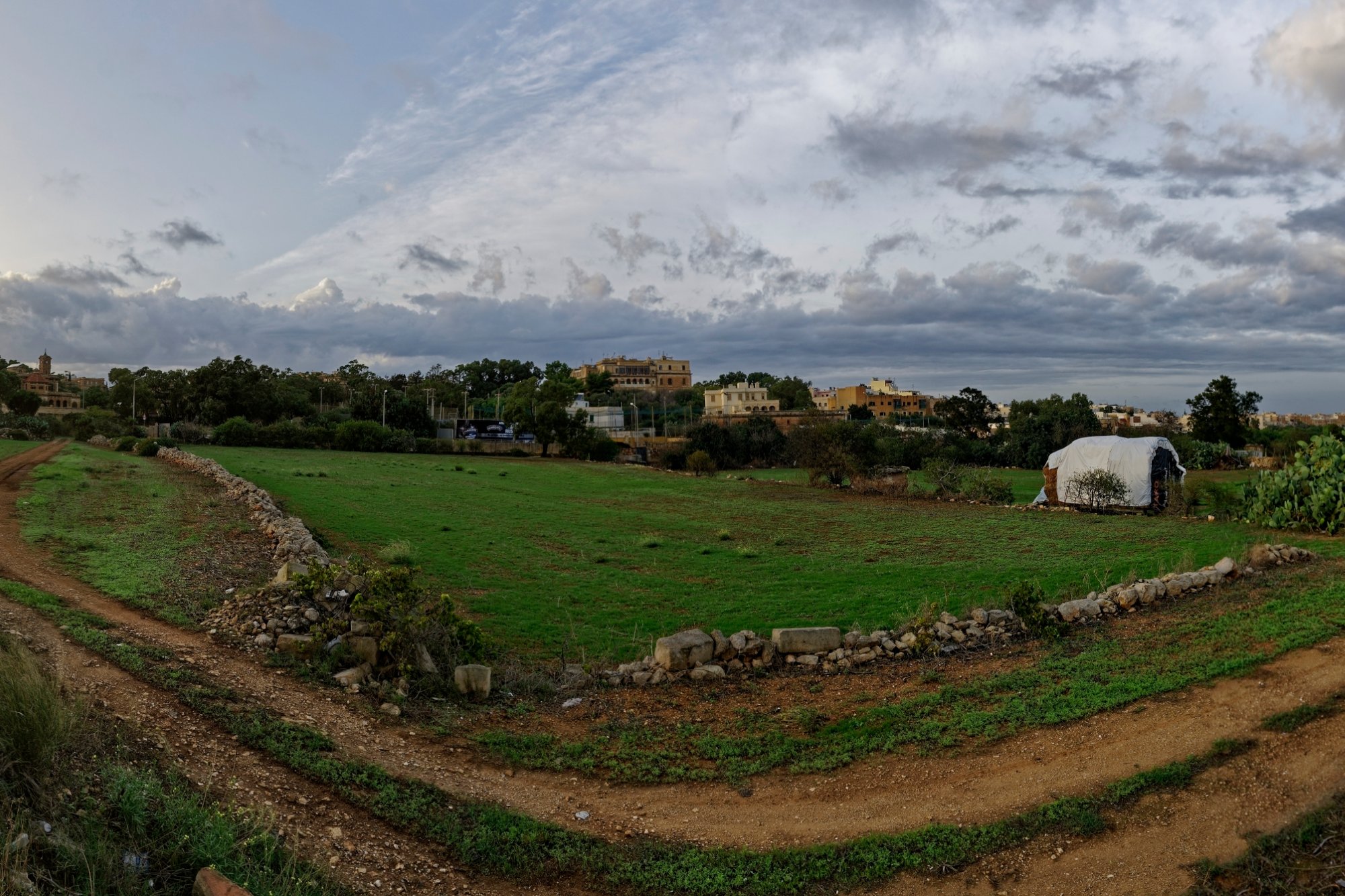 Green fields and homes in Swieqi