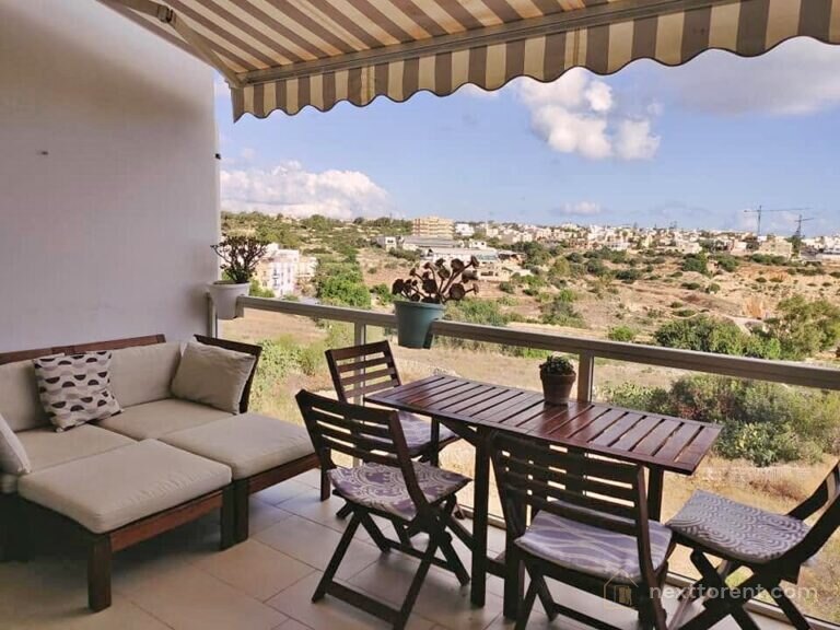 Bright 2-Bed, 2-Bath Apartment with Terrace & Garage – San Gwann